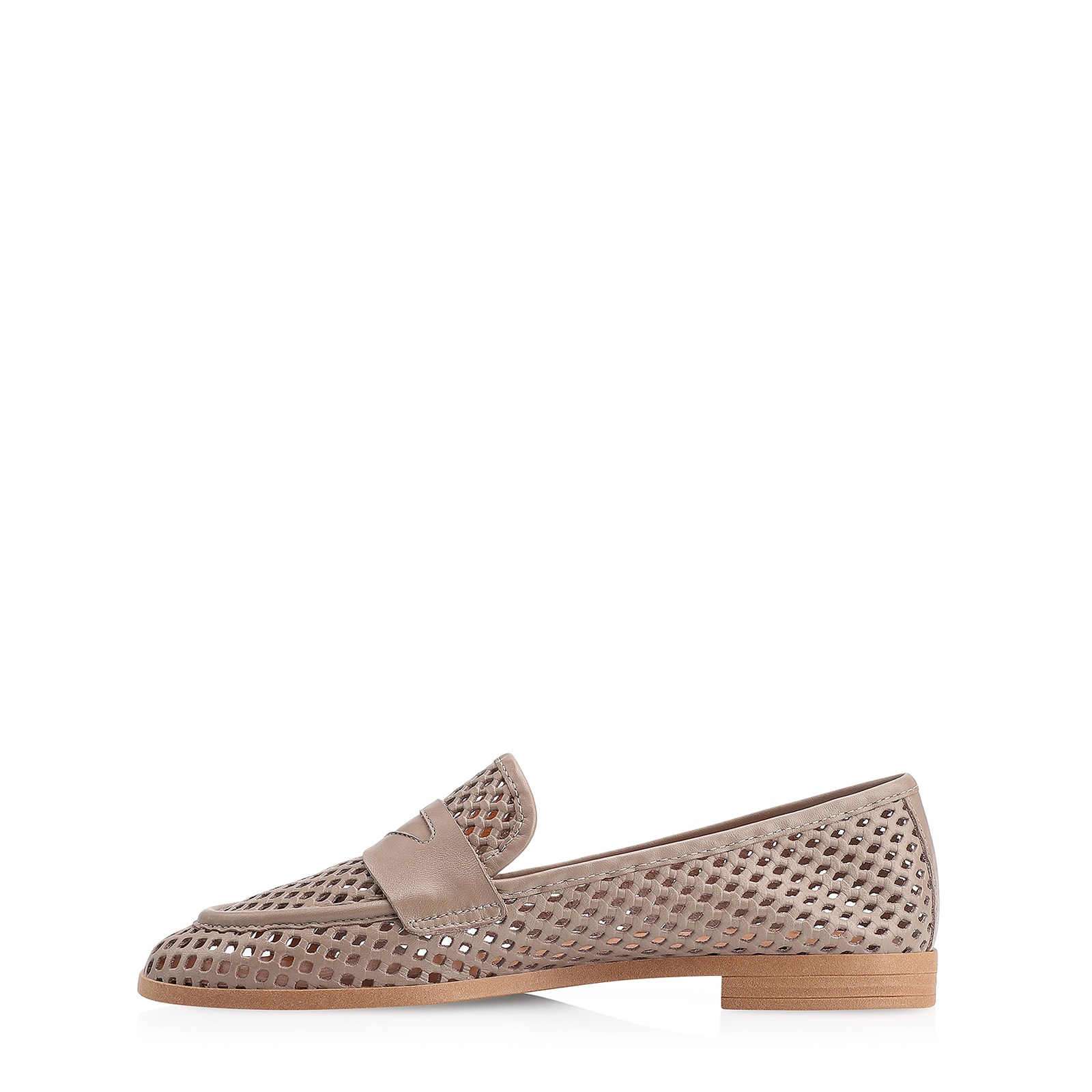 Mocassim Couro Bege