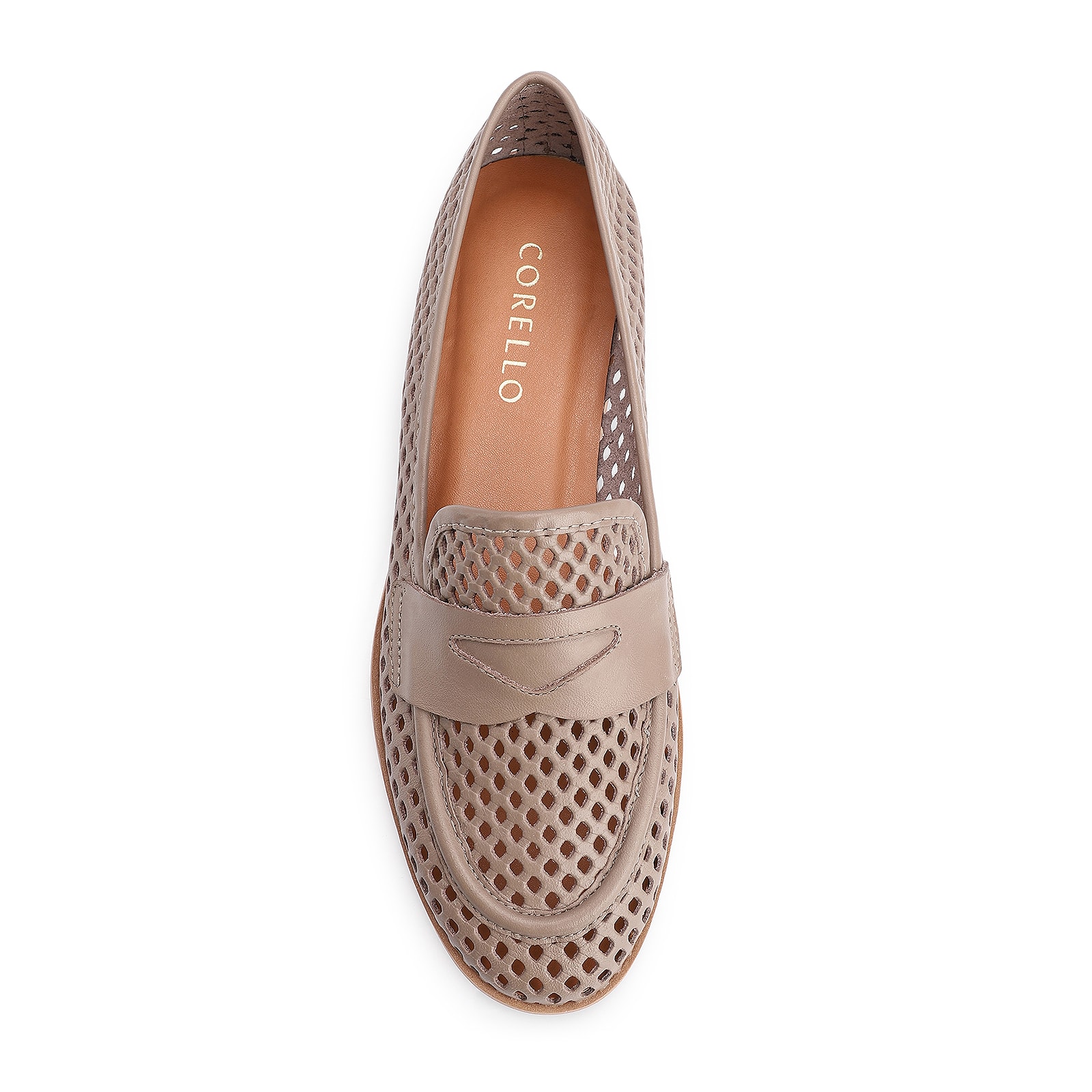 Mocassim Couro Bege
