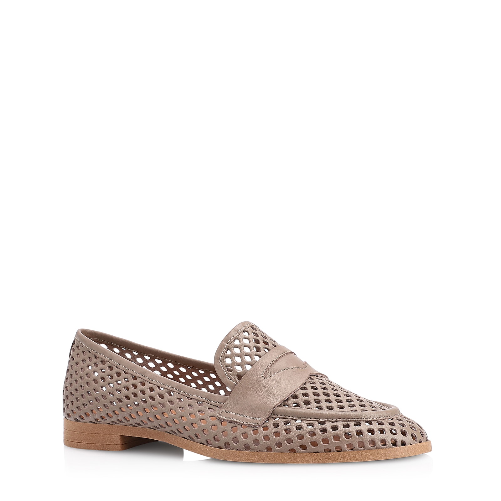 Mocassim Couro Bege