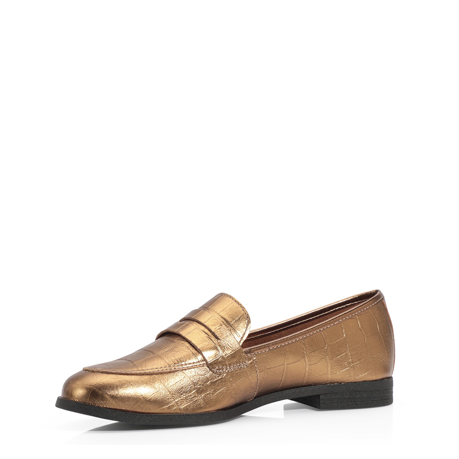 Mocassim Couro Bronze