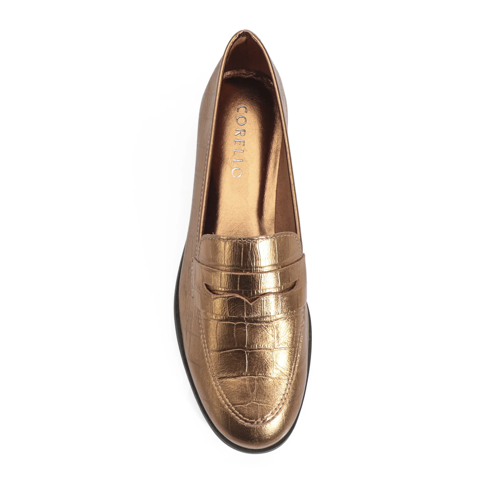 Mocassim Couro Bronze