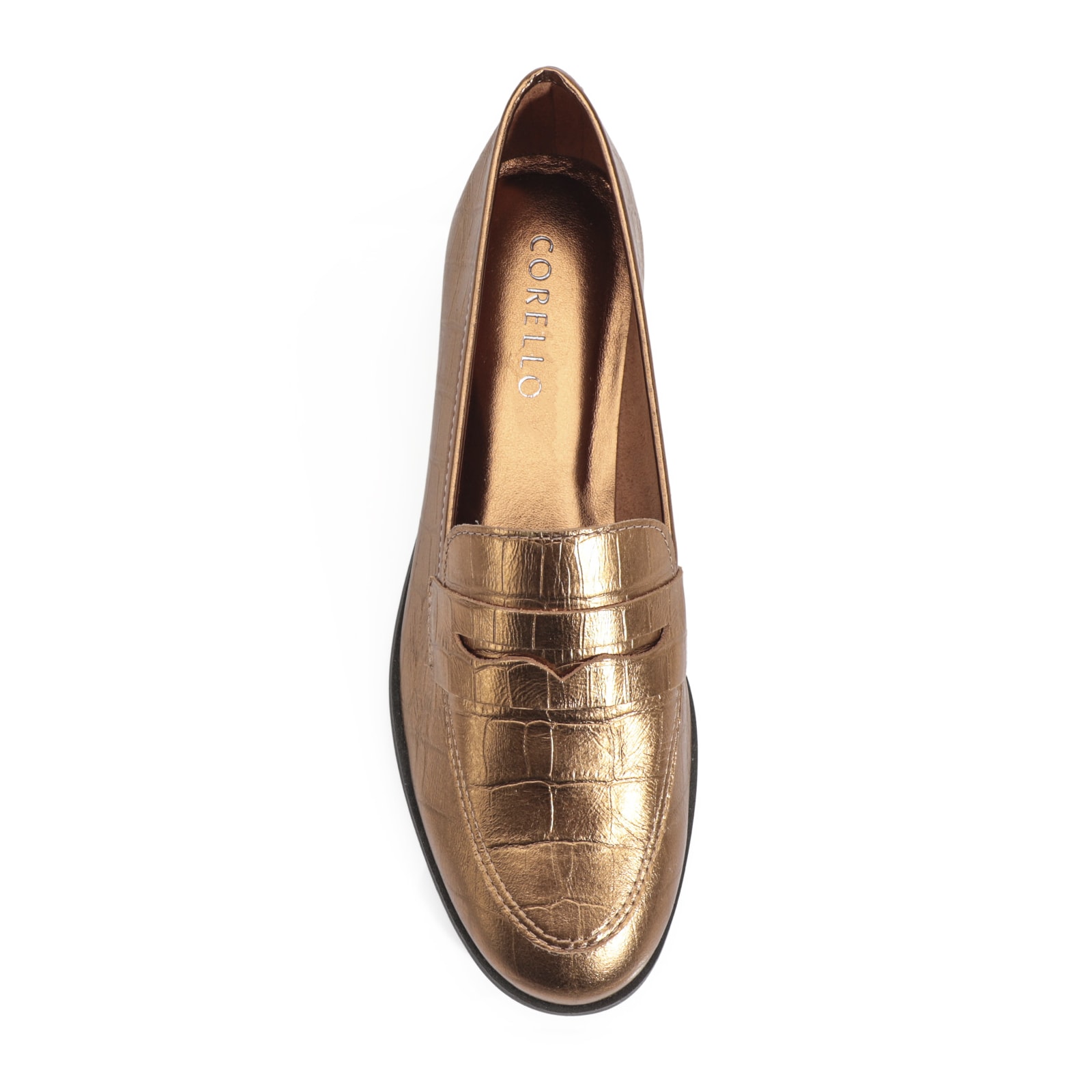 Mocassim Couro Bronze