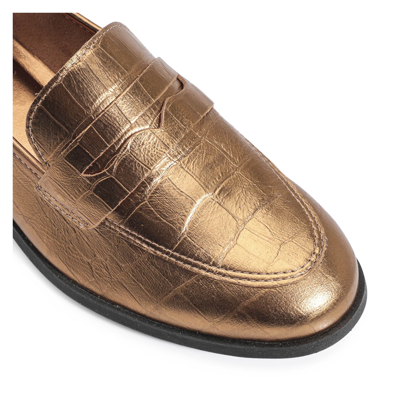 Mocassim Couro Bronze