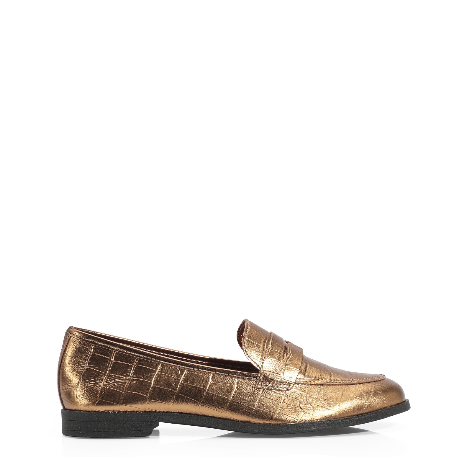 Mocassim Couro Bronze