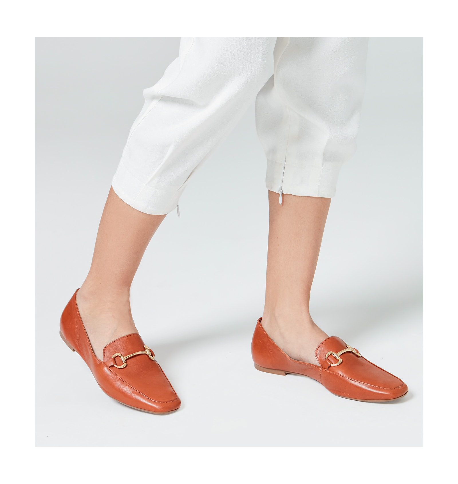 Mocassim Couro Caramelo