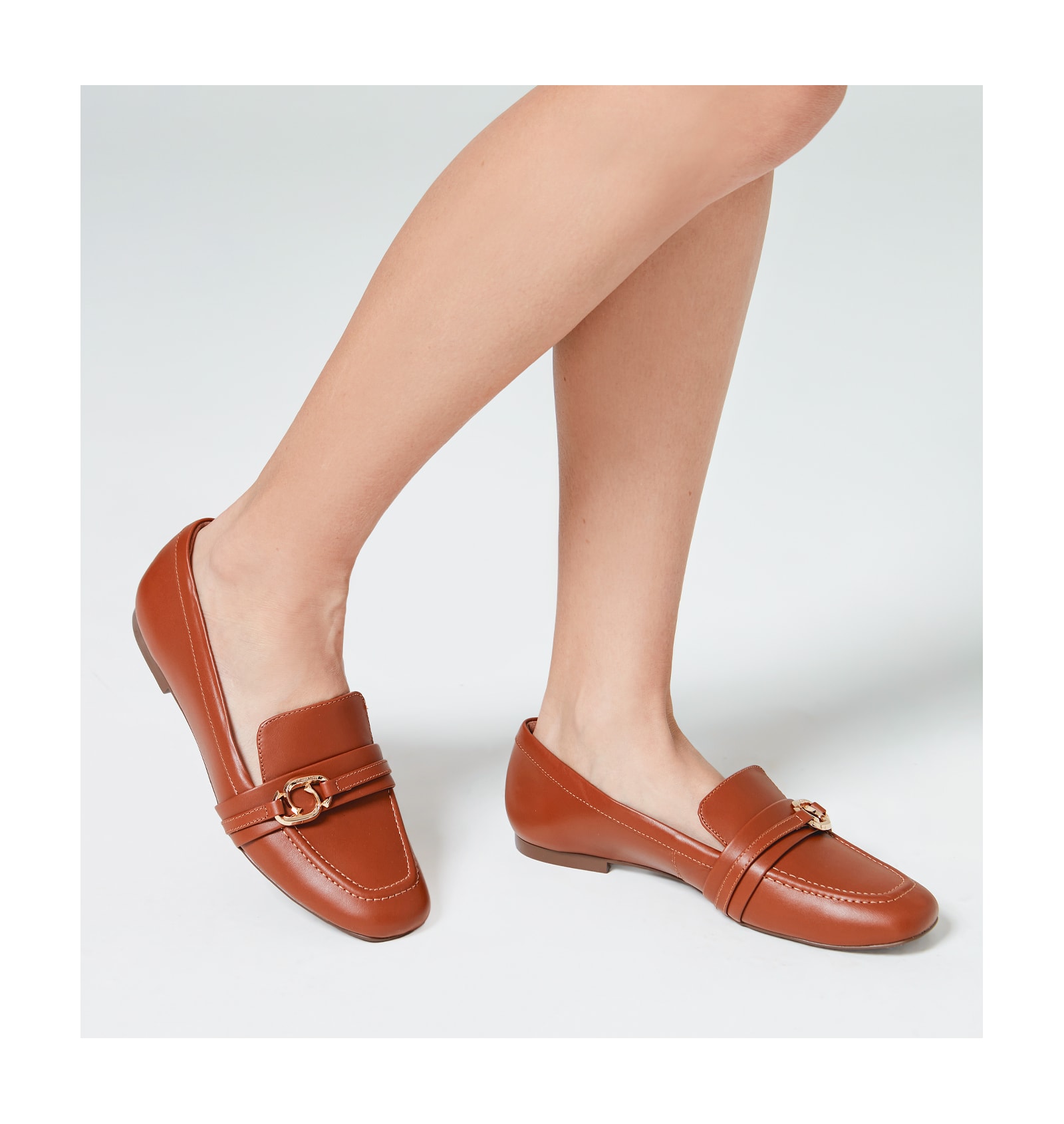 Mocassim Couro Caramelo