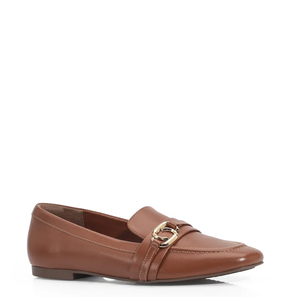 Mocassim Couro Caramelo