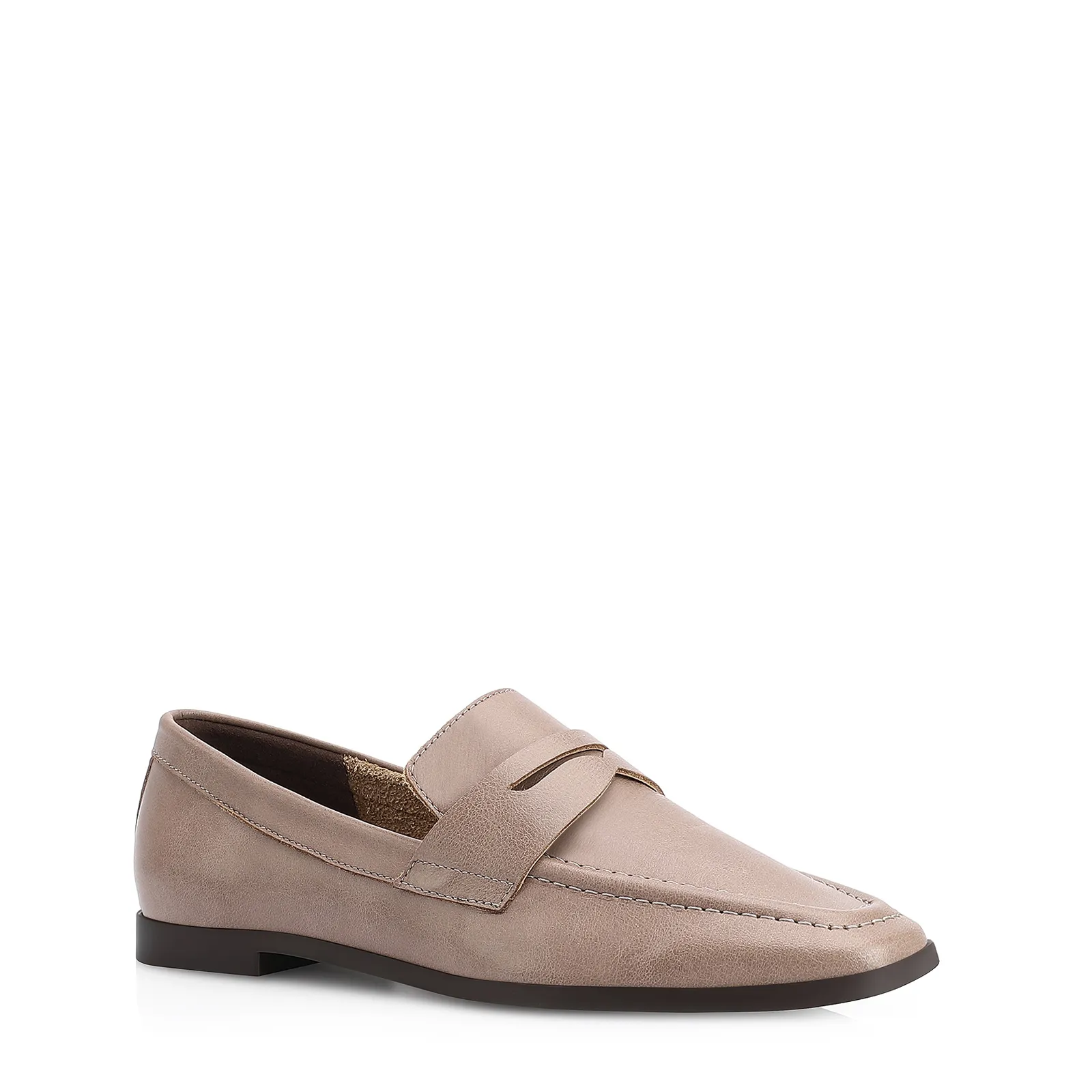 Mocassim Couro Estonado Bege