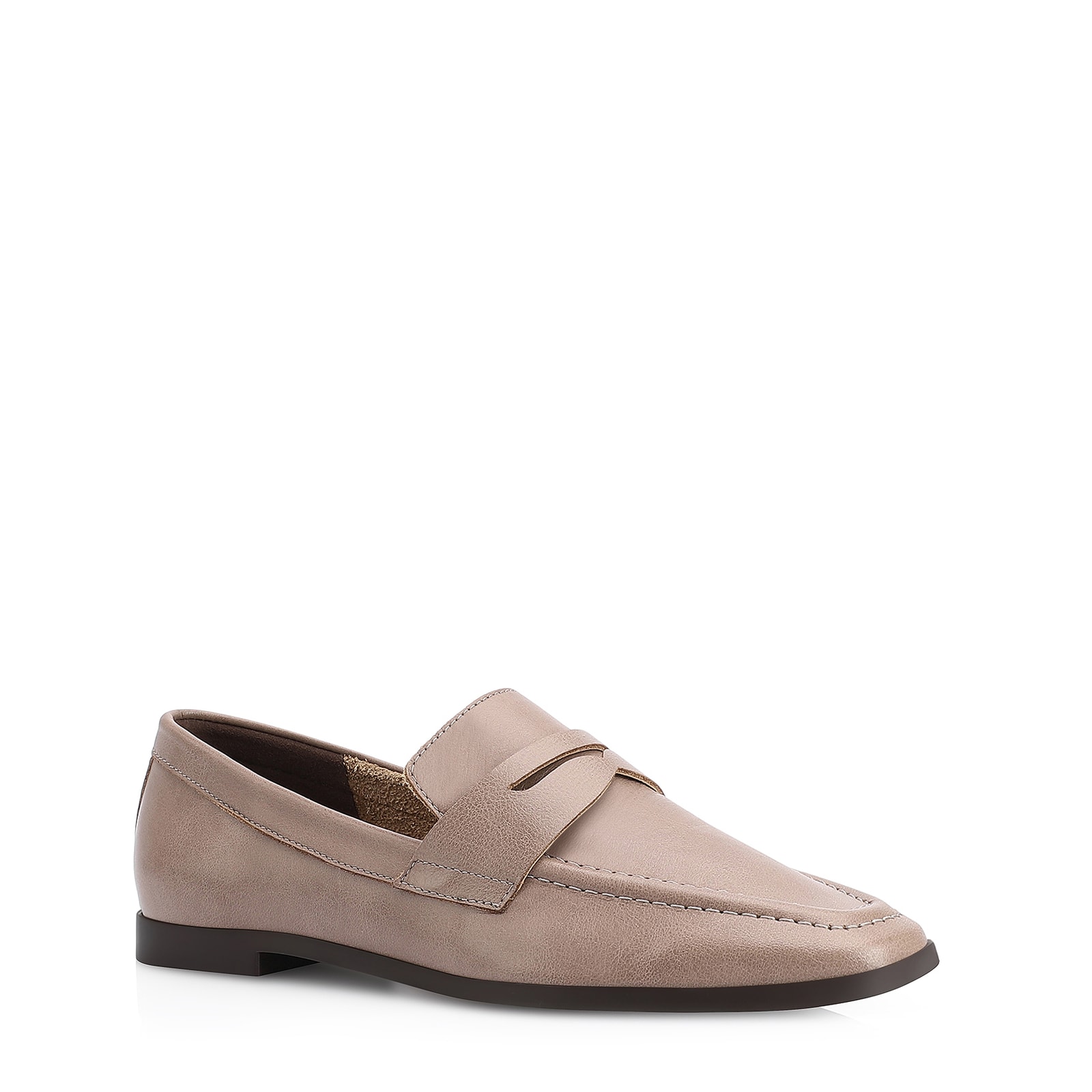 Mocassim Couro Estonado Bege