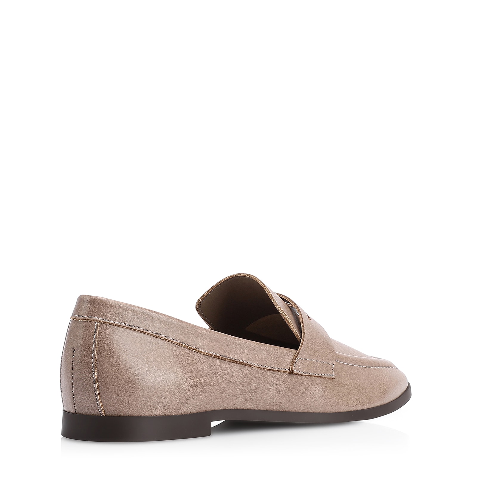 Mocassim Couro Estonado Bege