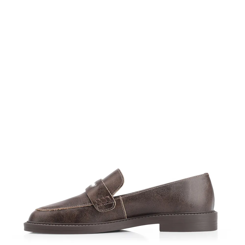 Mocassim Couro Estonado Marrom - imagem 4