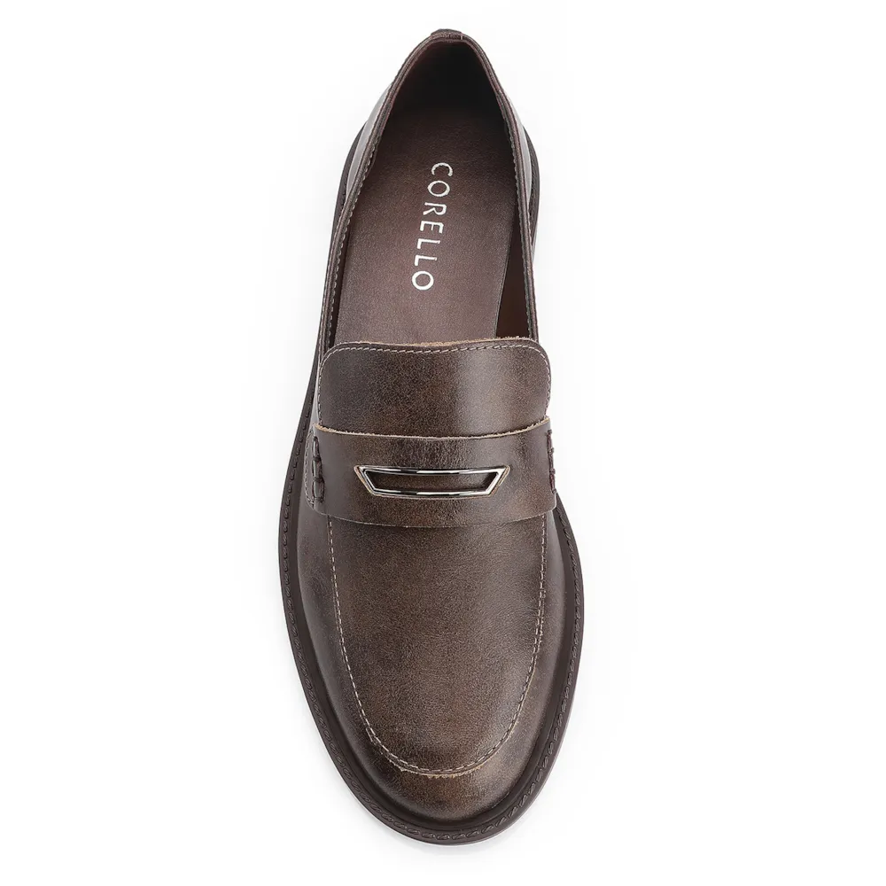 Mocassim Couro Estonado Marrom - imagem 5