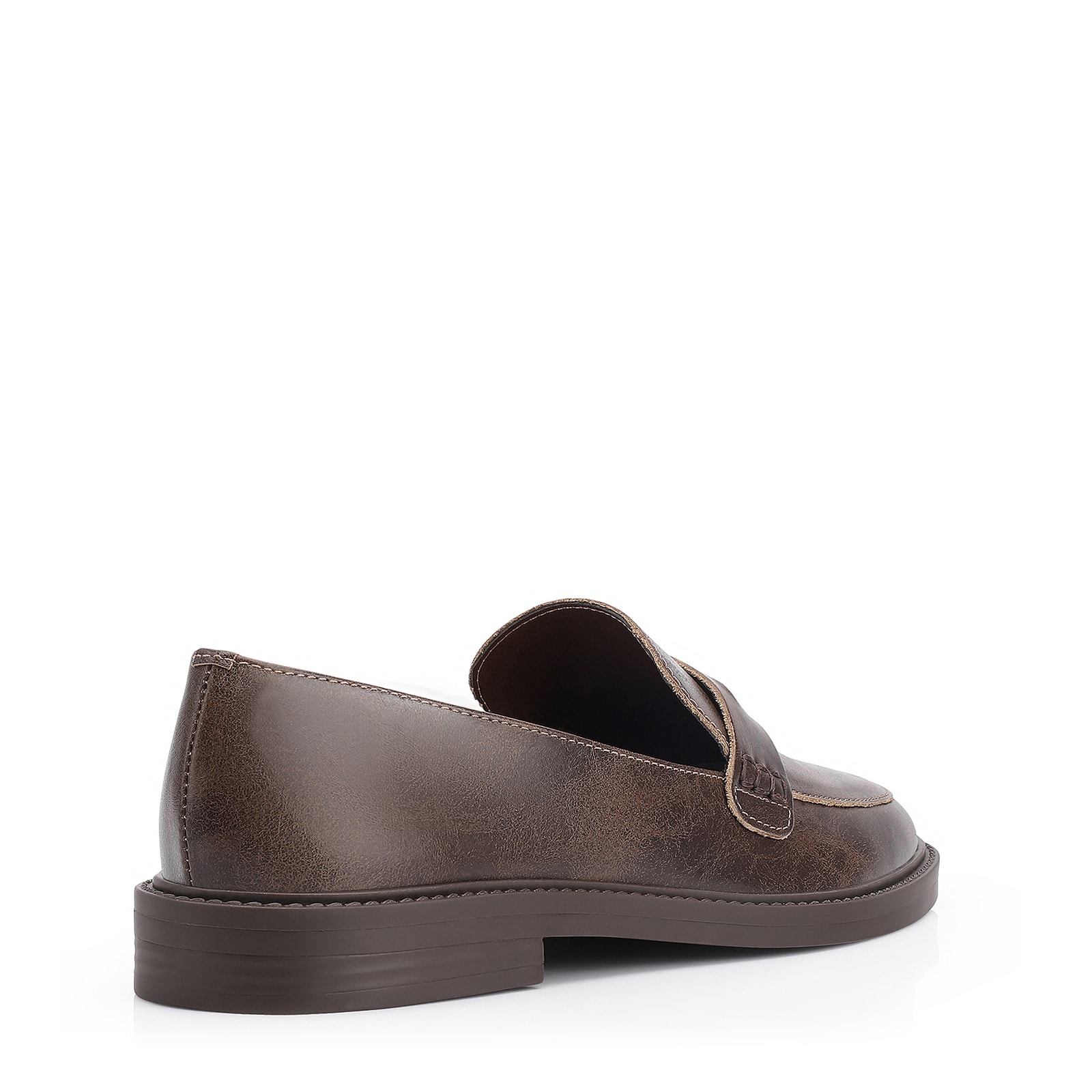 Mocassim Couro Estonado Marrom