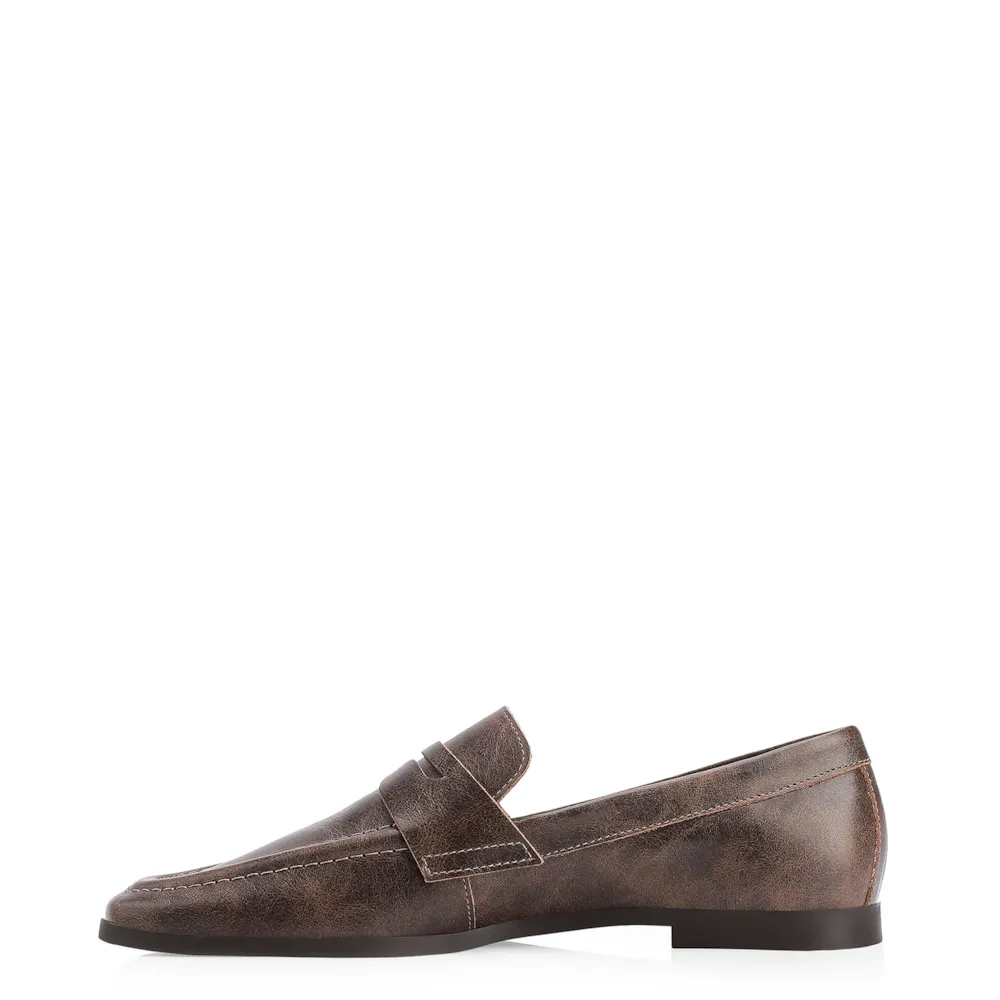 Mocassim Couro Estonado Marrom - imagem 4