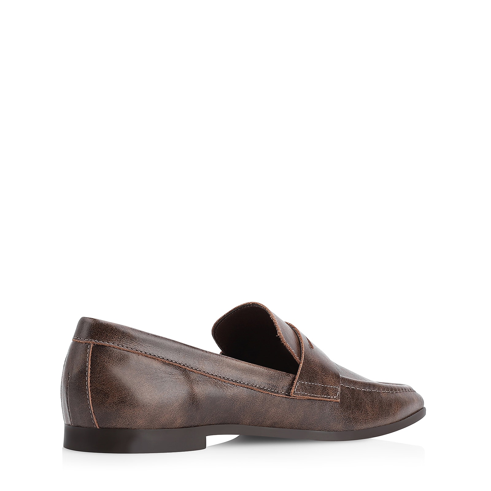 Mocassim Couro Estonado Marrom
