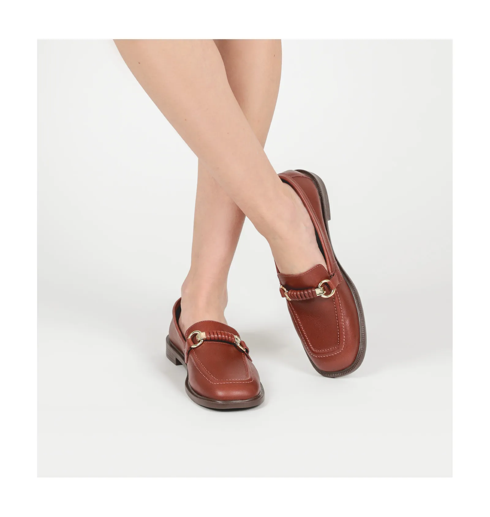 Mocassim Couro Marrom