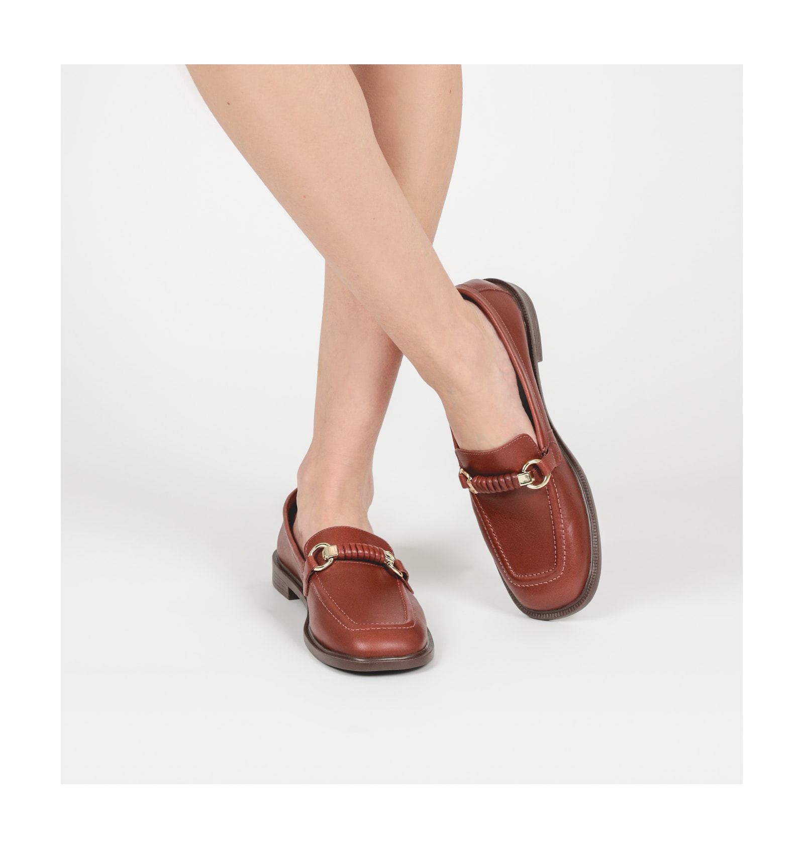 Mocassim Couro Marrom