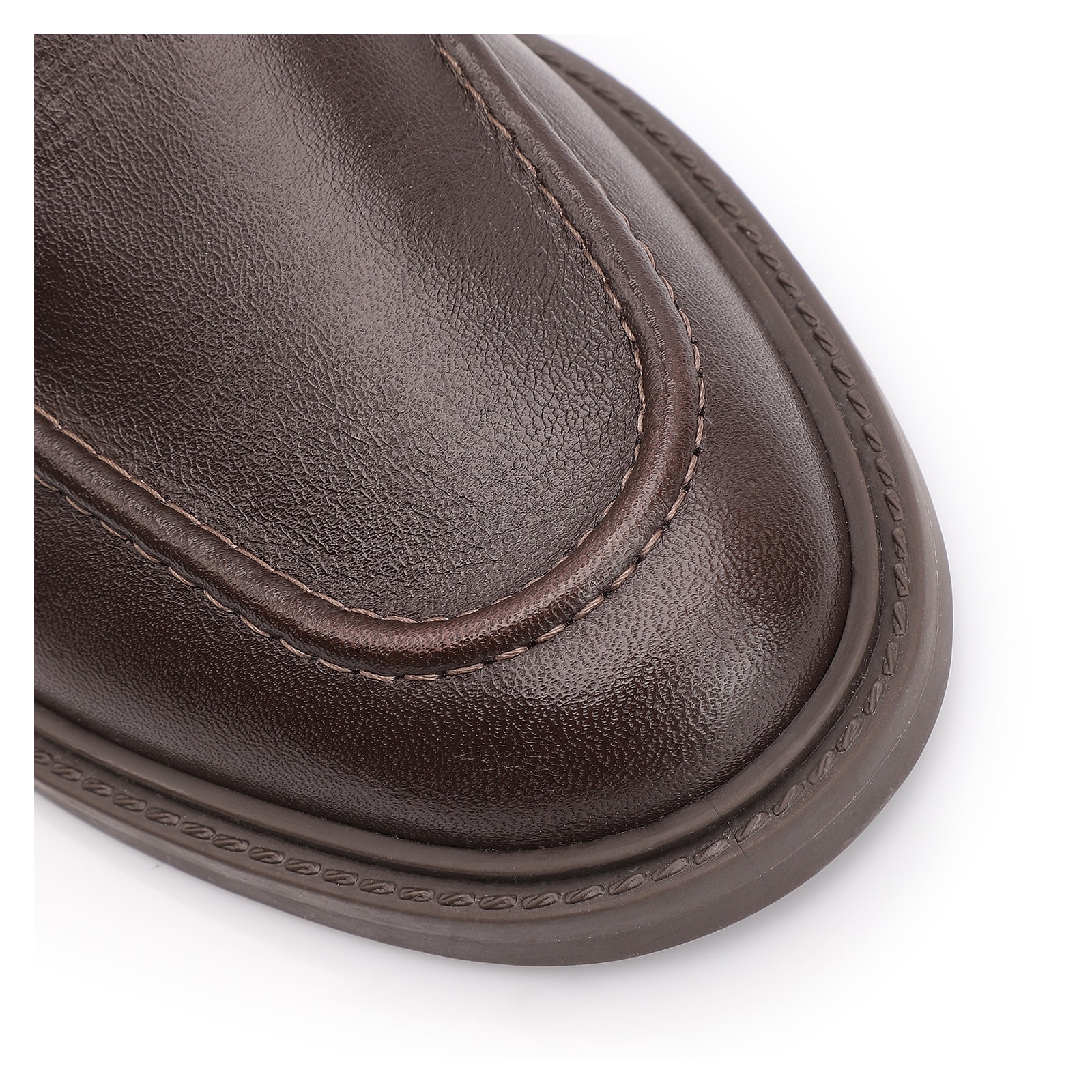 Mocassim Couro Marrom Escuro
