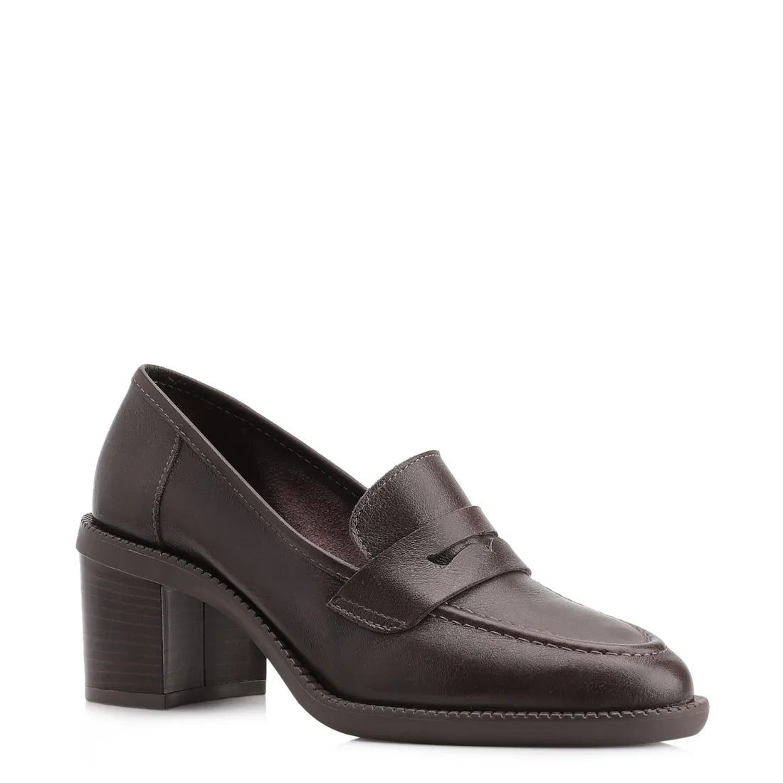 Mocassim Couro Marrom Escuro