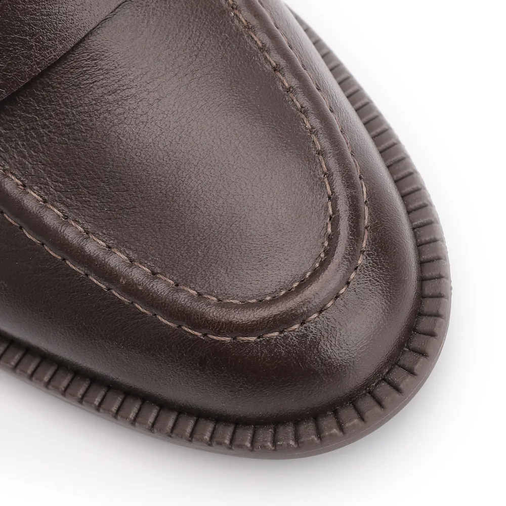 Mocassim Couro Marrom Escuro - imagem 7