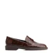 Mocassim Couro Maxi Croco Marrom - imagem 3