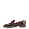 Mocassim Couro Maxi Croco Marrom - imagem 5