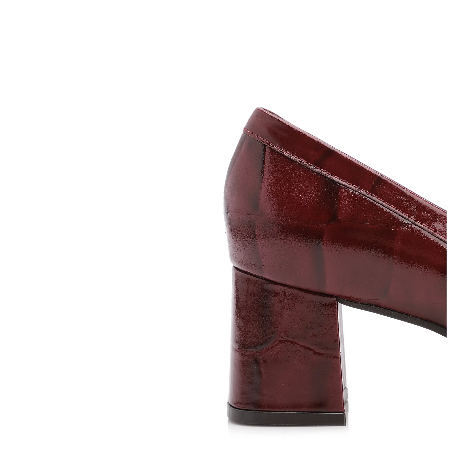 Mocassim Couro Maxi Croco Vinho