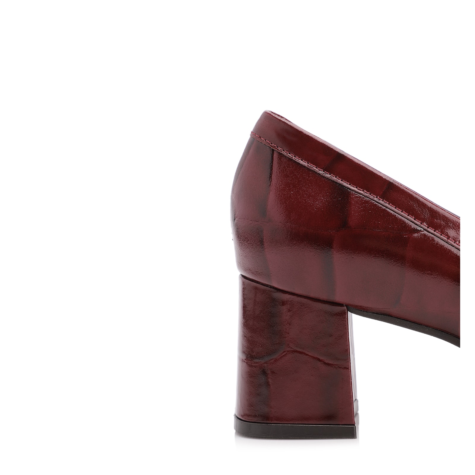 Mocassim Couro Maxi Croco Vinho