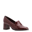 Mocassim Couro Maxi Croco Vinho - imagem 1
