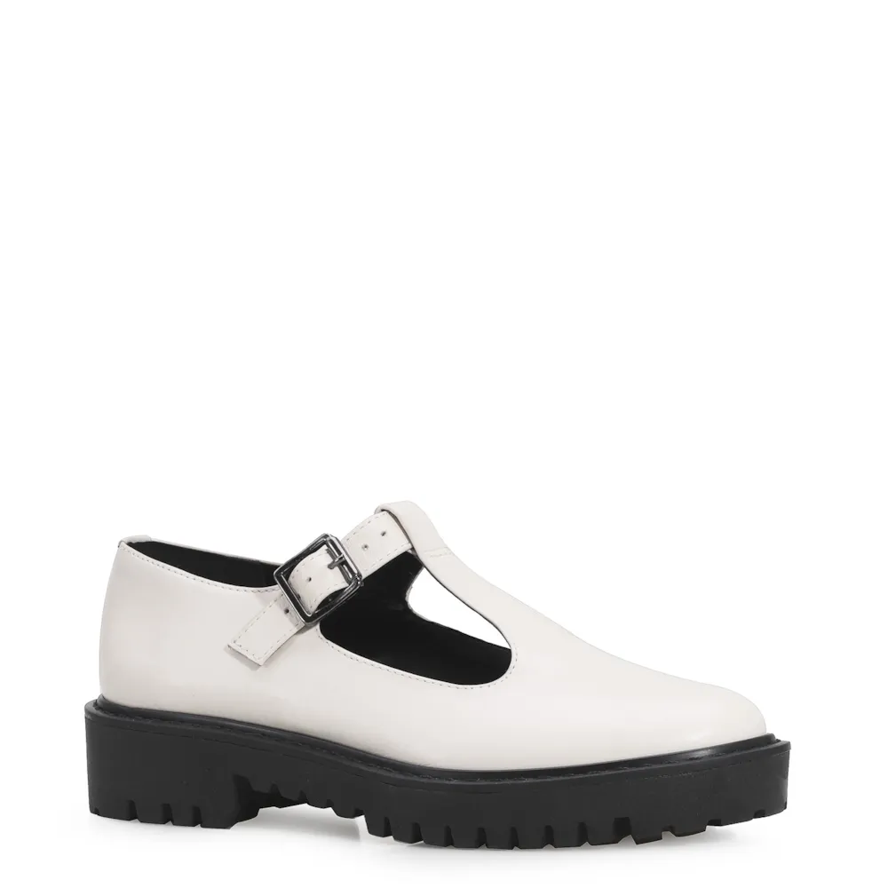 Mocassim Couro Off White