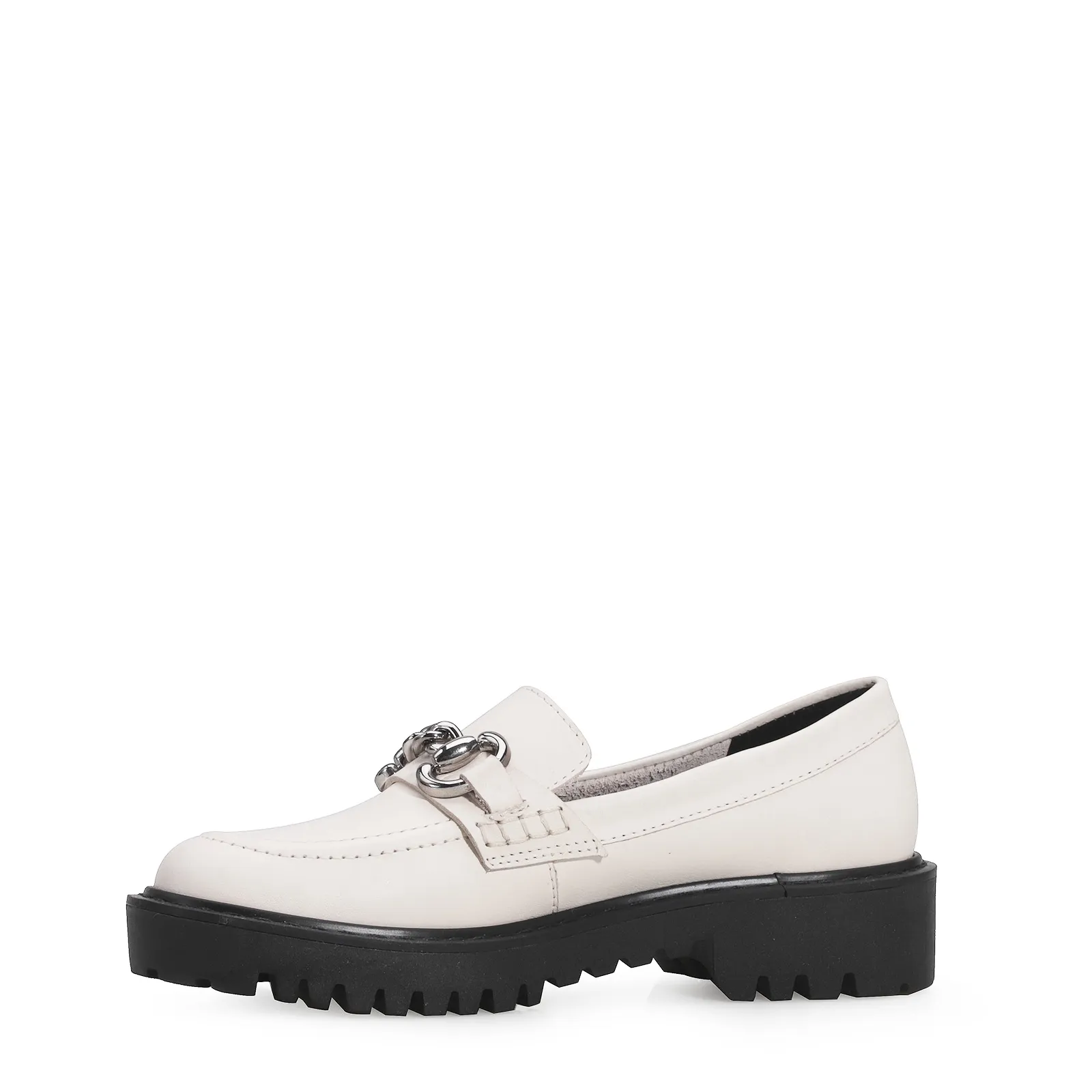 Mocassim Couro Off White