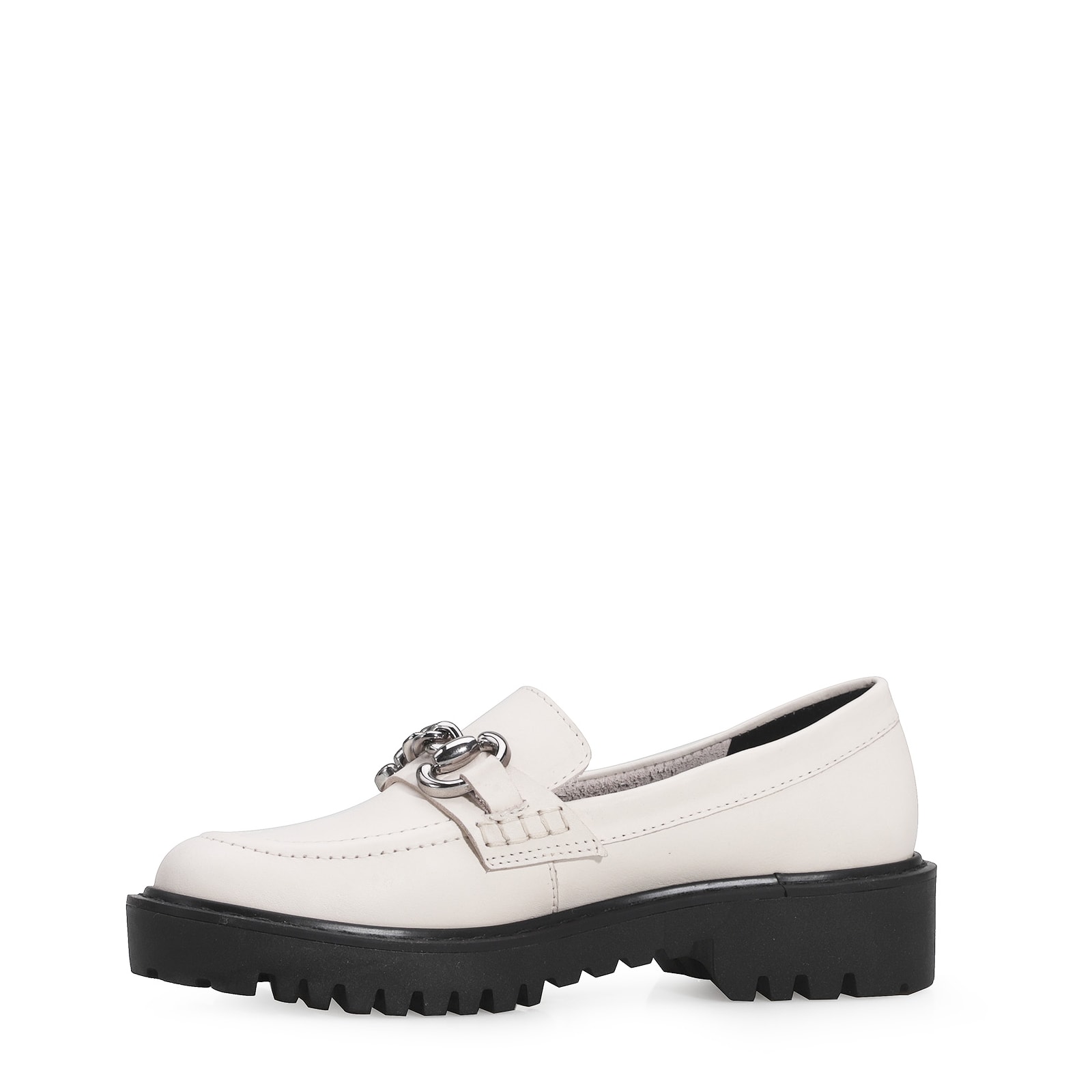 Mocassim Couro Off White
