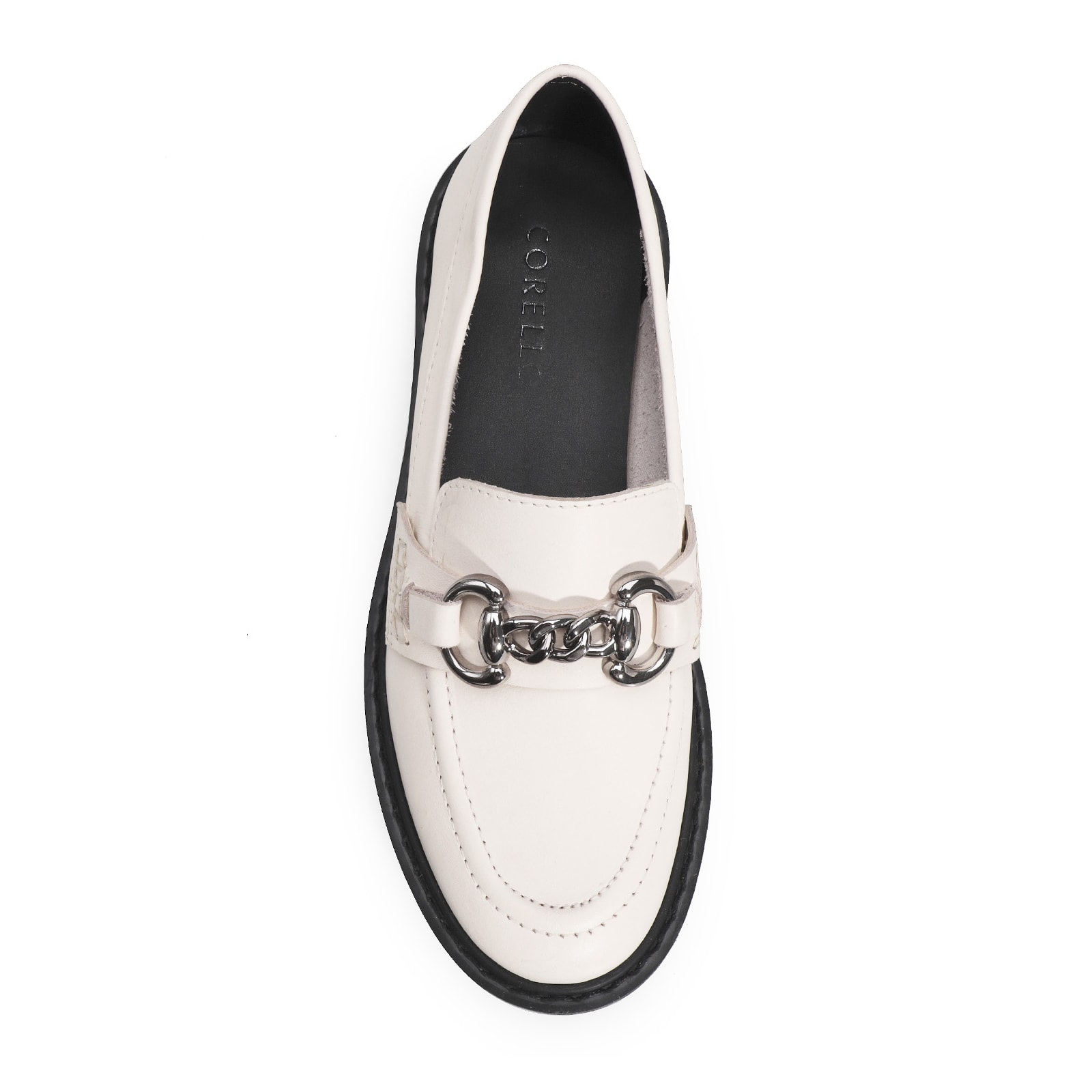 Mocassim Couro Off White