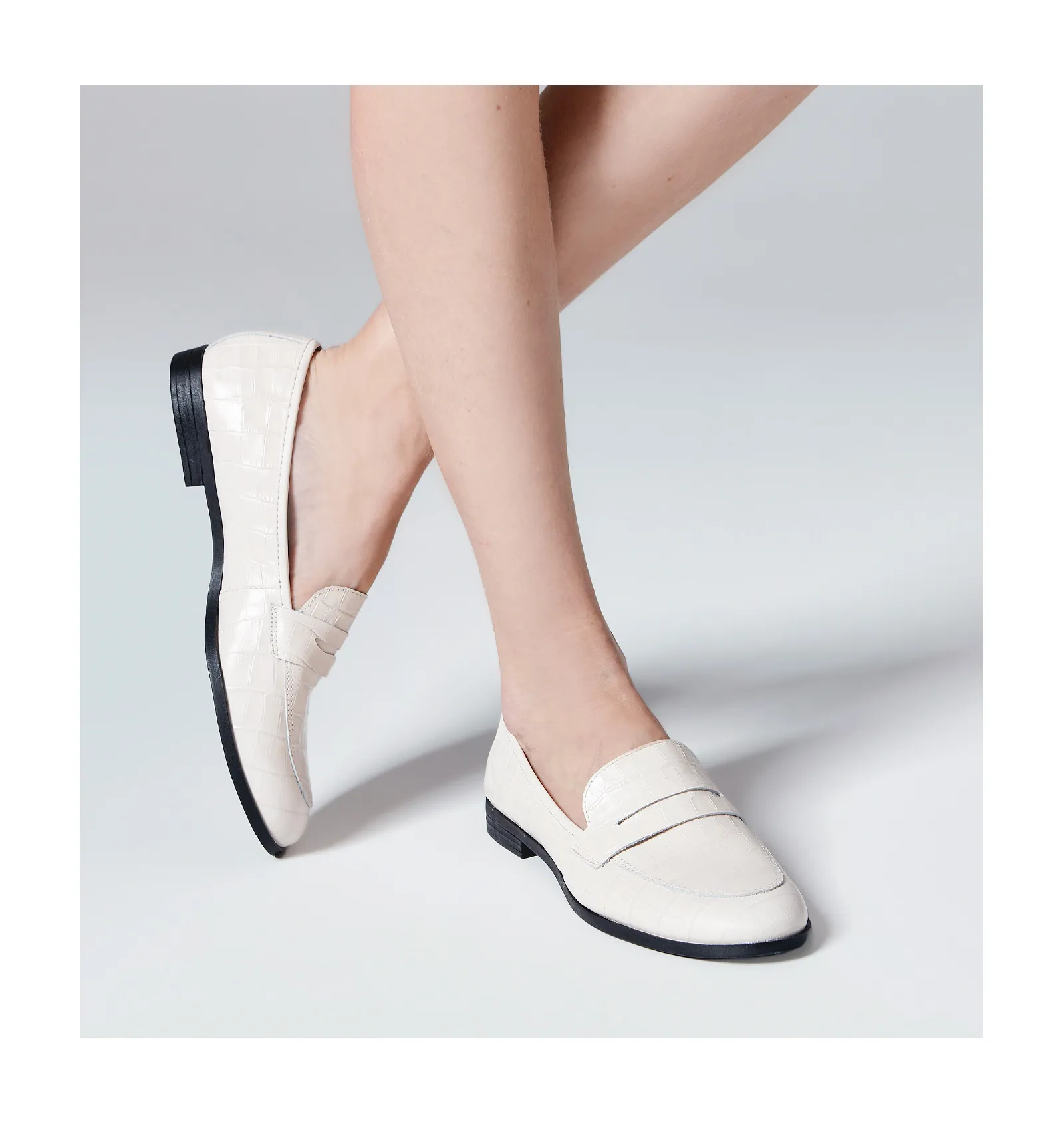 Mocassim Couro Off White