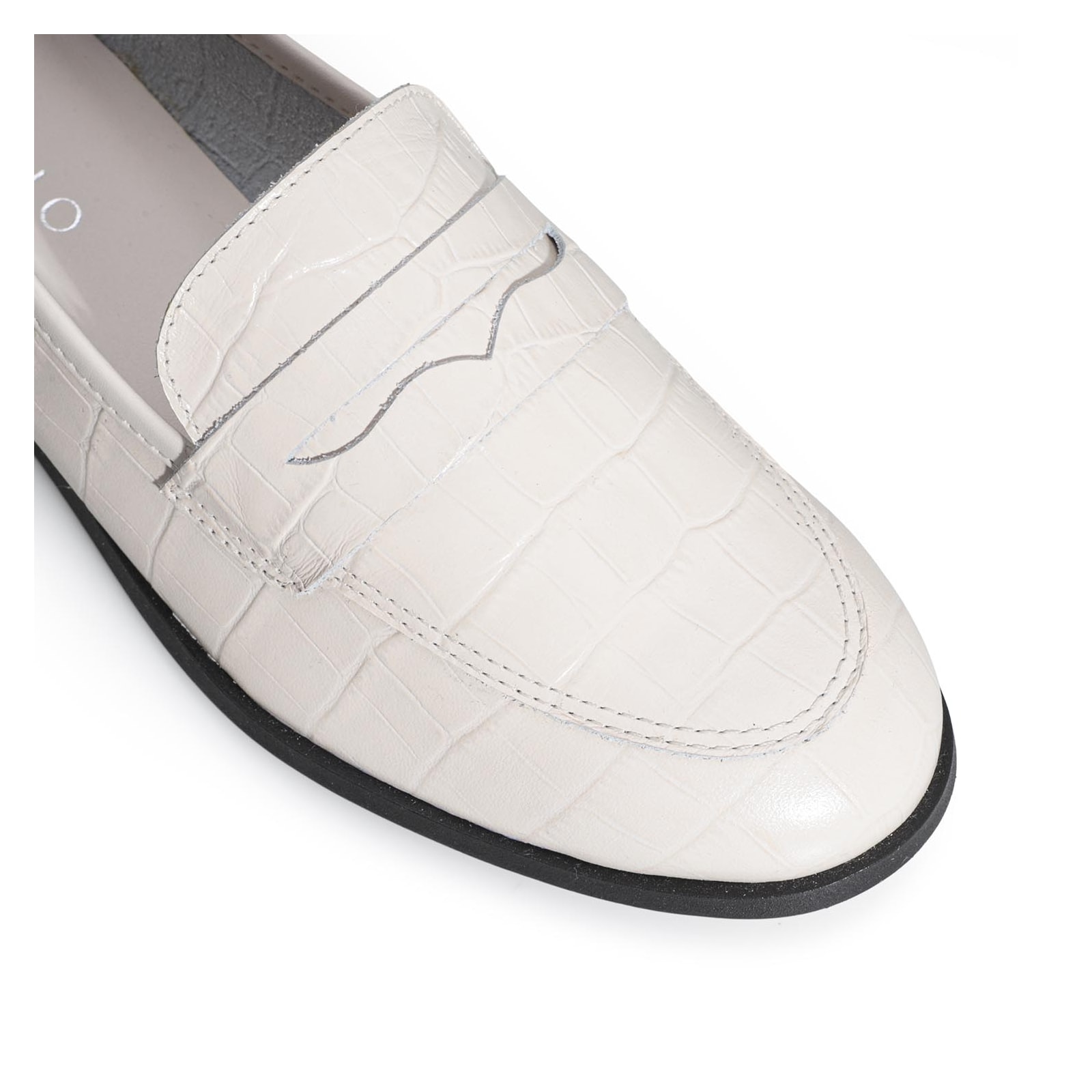Mocassim Couro Off White