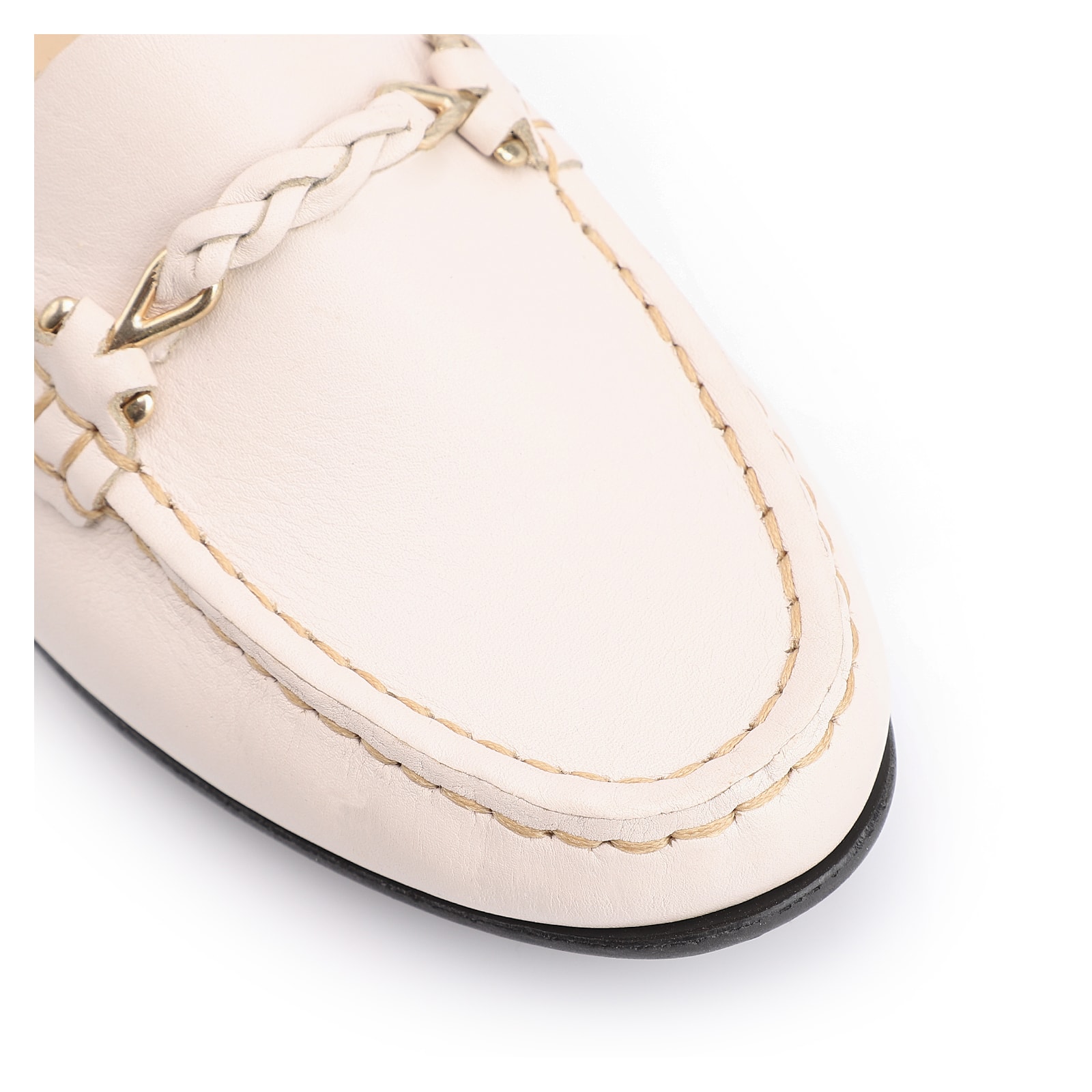 Mocassim Couro Off White