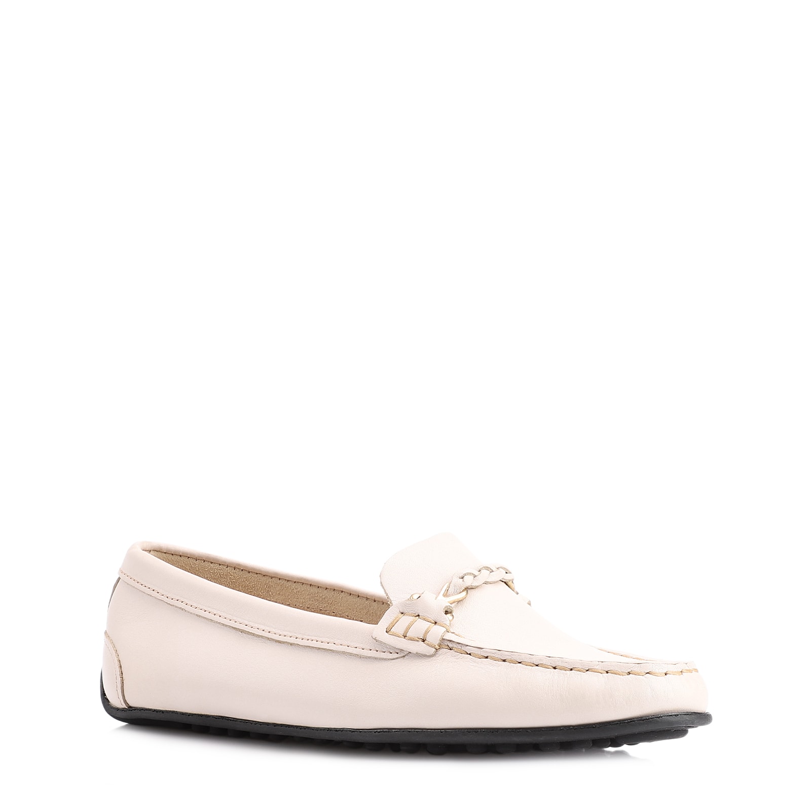 Mocassim Couro Off White