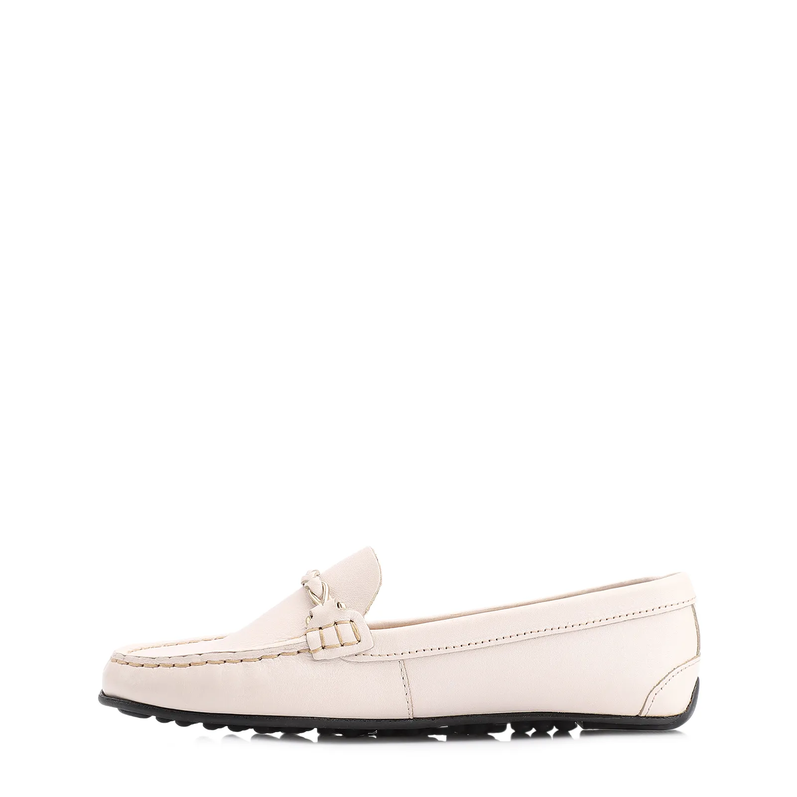 Mocassim Couro Off White