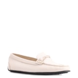 Mocassim Couro Off White