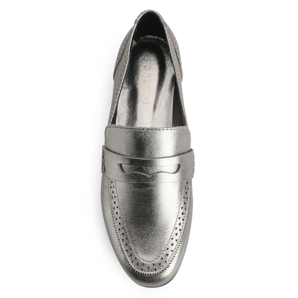 Mocassim Couro Prata - imagem 5