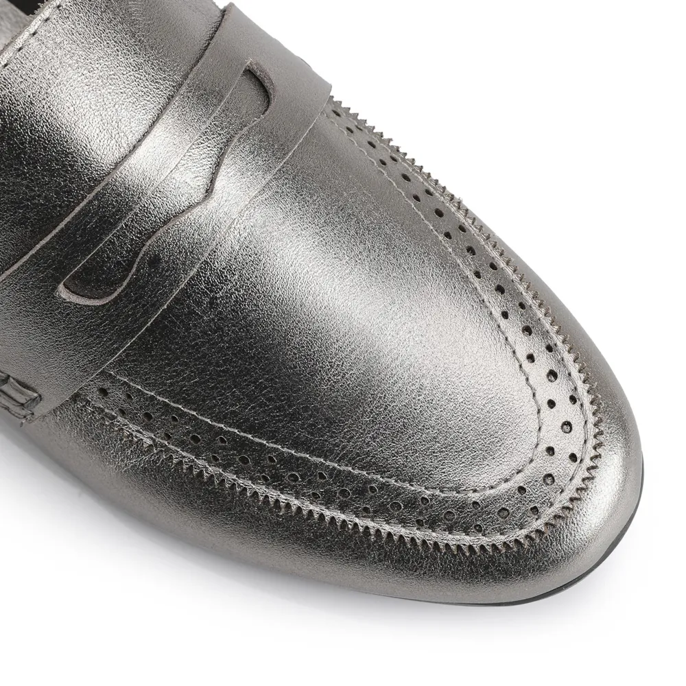 Mocassim Couro Prata - imagem 6