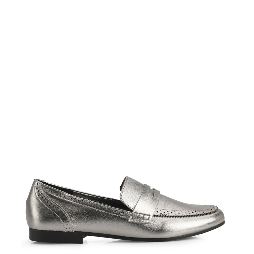 Mocassim Couro Prata - imagem 2