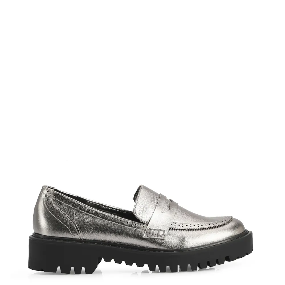 Mocassim Couro Prata - imagem 2