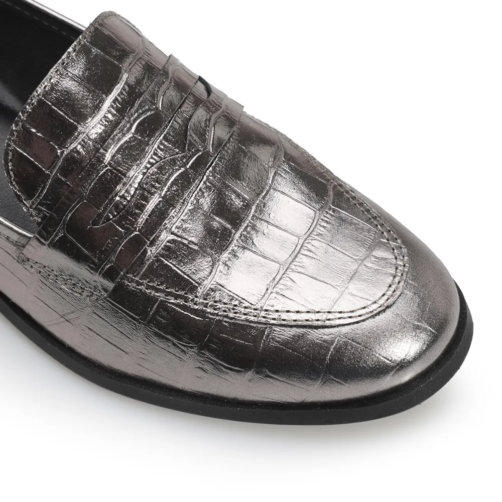 Mocassim Couro Prata - imagem 6