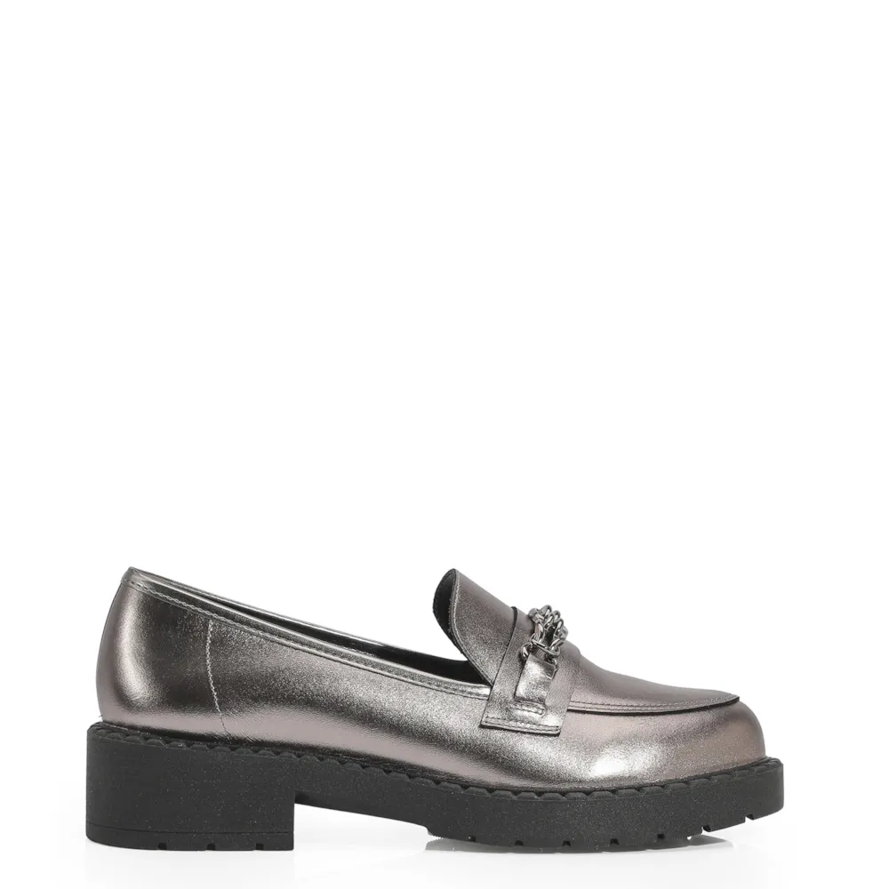 Mocassim Couro Prata - imagem 2