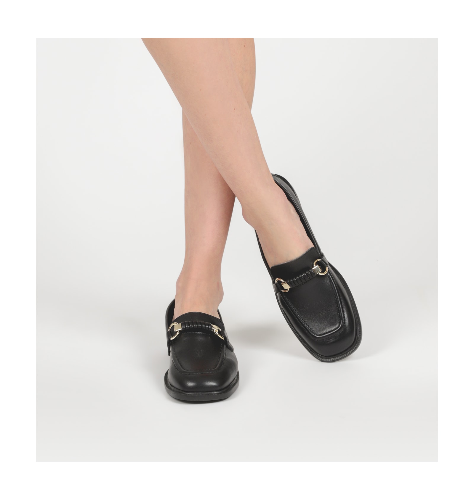 Mocassim Couro Preto