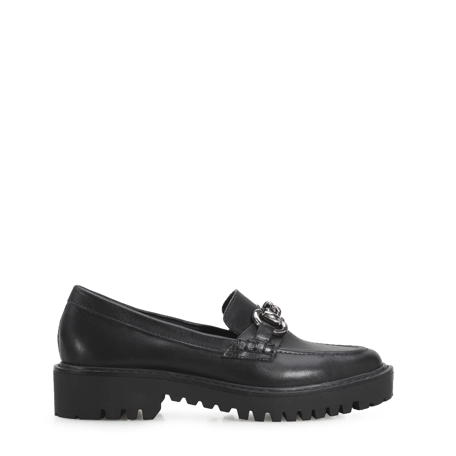 Mocassim Couro Preto