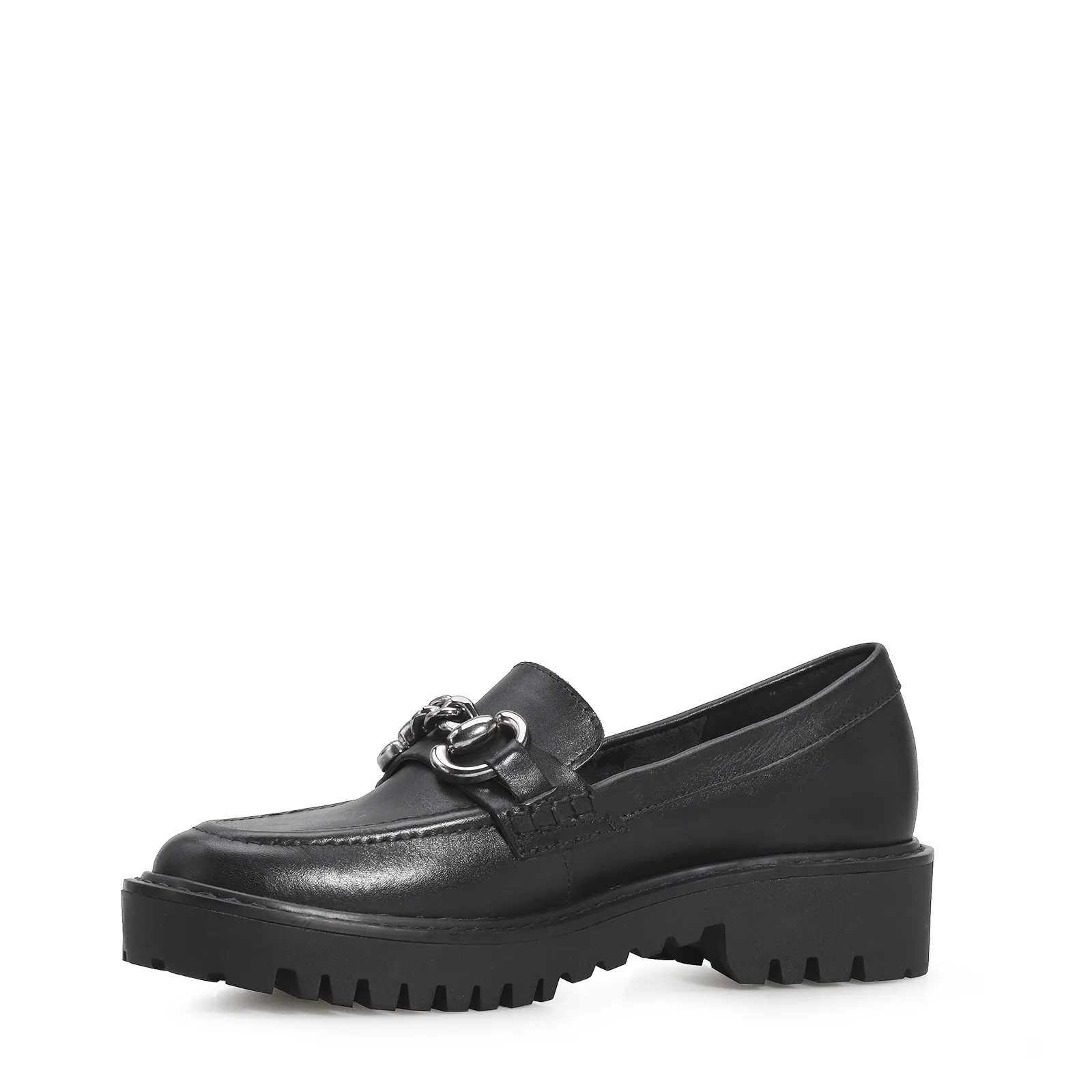 Mocassim Couro Preto