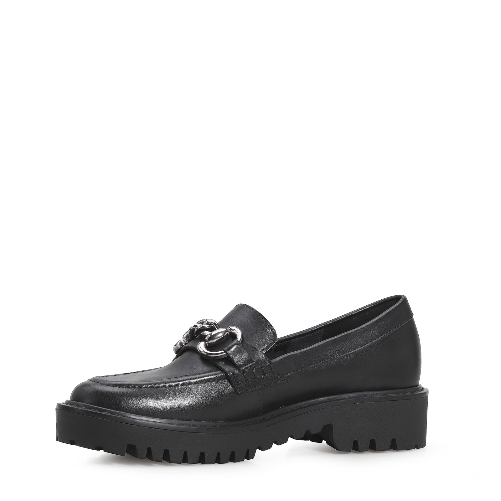 Mocassim Couro Preto