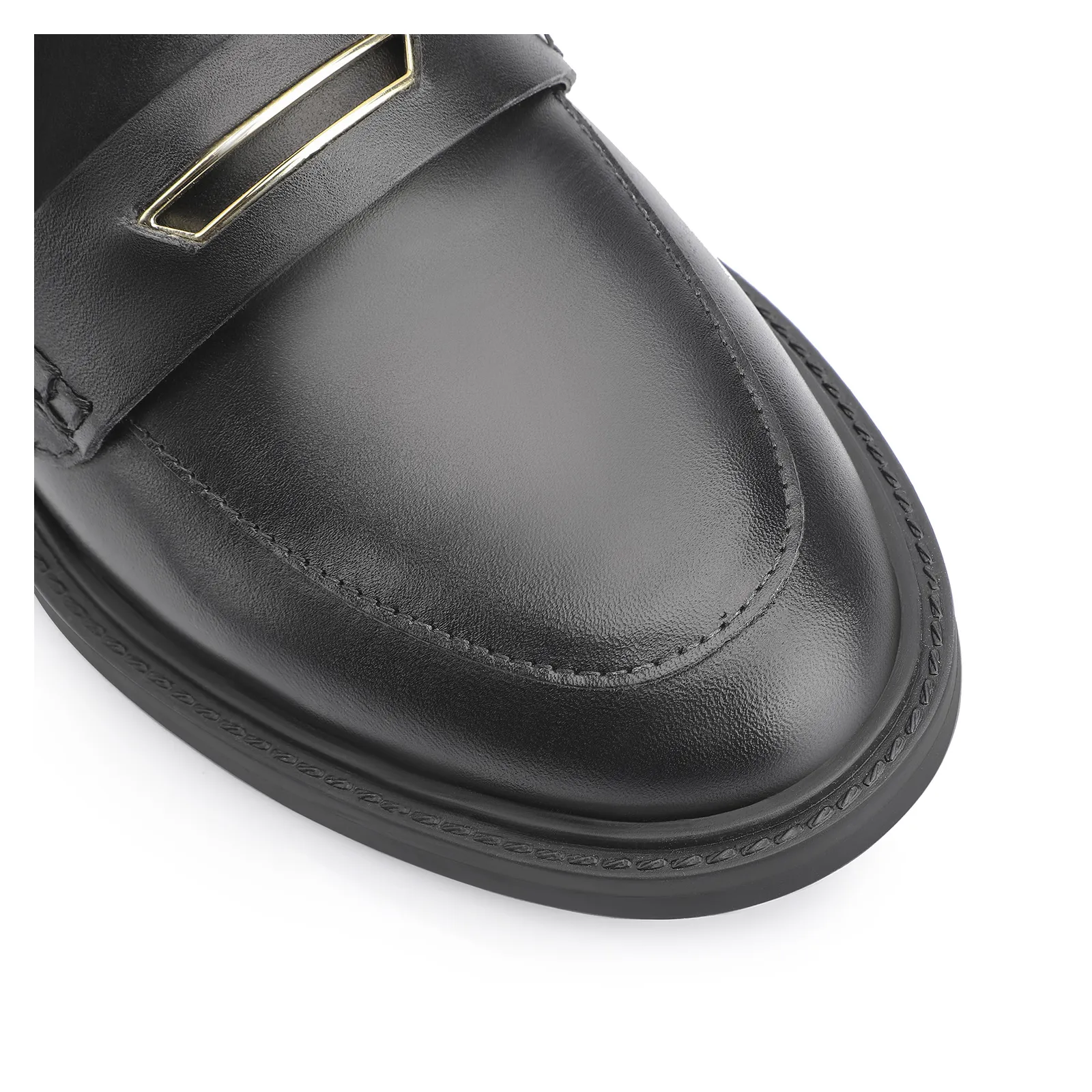 Mocassim Couro Preto